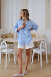 Peta Oversized Shirt, SKY BLUE - example image 1