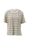 Stevie Slouchy Tee, NEW BUTTER BRUNETTE STRIPE - example image 2