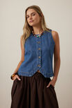 Summer Denim Vest, FRESH INDIGO - alternate image 1