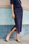 Square Knit Midi Skirt, NEW NAVY - alternate image 3