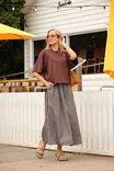 Florence Maxi Skirt, CHOCOLATE WHITE STRIPE - alternate image 4