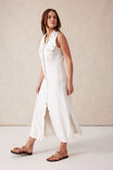 Sleeveless Panelled Midi Shirt Dress, FRESH ECRU TWILL - alternate image 5