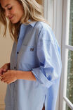 Peta Oversized Shirt, SKY BLUE - example image 4