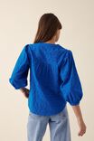 Broderie Tunic In Rescued Cotton, COBALT - alternate image 3