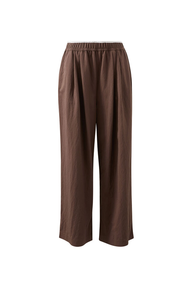 Mim Pleat Pant, BRUNETTE BROWN