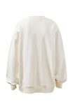 Isla Oversized Slouchy Crew, WINTER WHITE HERITAGE LOGO - alternate image 3