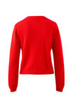 Nelly Long Sleeve Knit Cardi, FIERY RED - example image 3