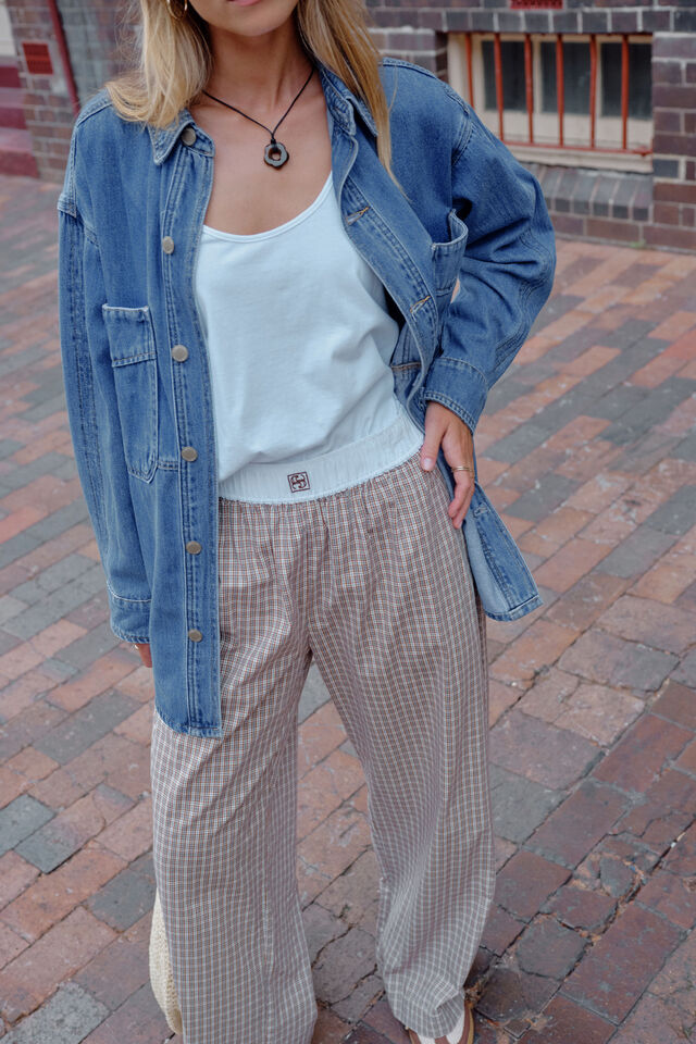 Bobbi Side Pocket Denim Shacket, INDIGO