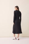 Soft Knit A-Line Dress In Recycled Blend, CHARCOAL MARLE - alternate image 3