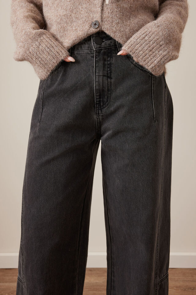 Demi Barrel Jean, FADED BLACK