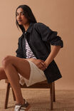 Ava Chore Shacket, WASHED BLACK - alternate image 1
