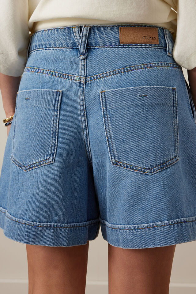 Juno Seamed Short, VINTAGE BLUE