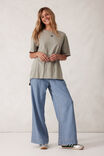 Lola Longline Step Hem Tee, SOFT SAGE/ PHANTOM CERES MONOGRAM EMBROIDERY - alternate image 5