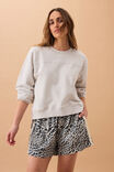 Alba Seamed Fleece Top, ALMOND - alternate image 5