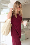 Daisy Diamond Knit Midi Dress, POMEGRANATE - alternate image 6