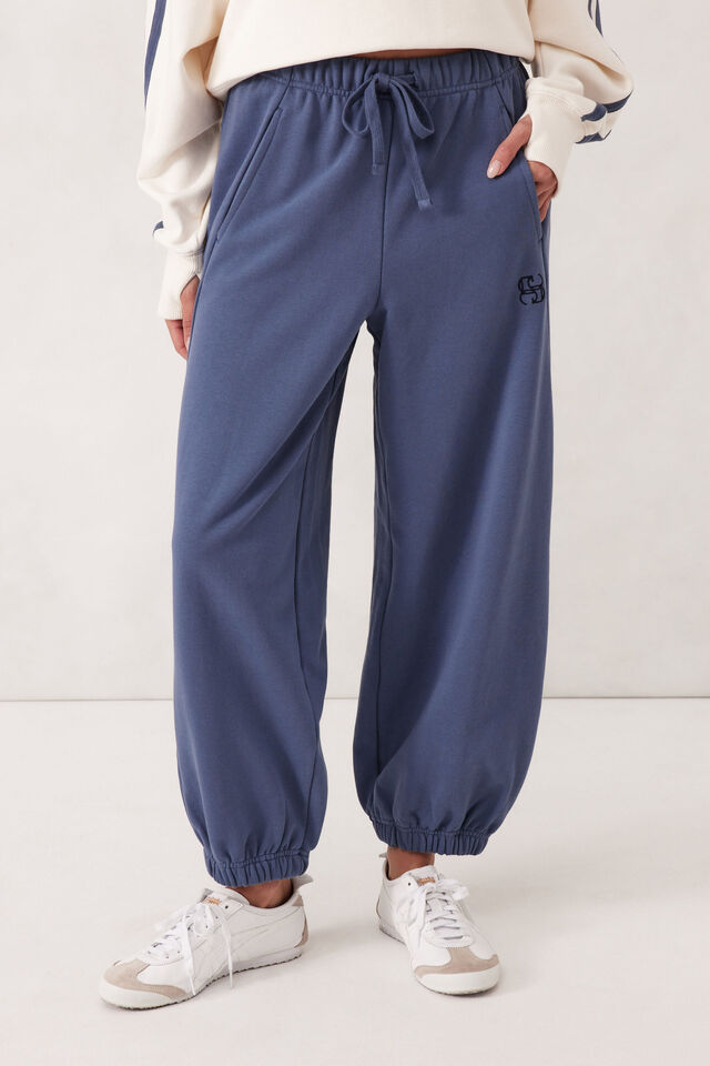 Barrel Leg Trackpant, MOONLIGHT