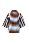 Arlie Short Sleeve Rugby, CHOC/CHALK STRIPE - example image 3