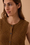 Dahlia Diamond Knit Vest, TOFFEE - alternate image 4