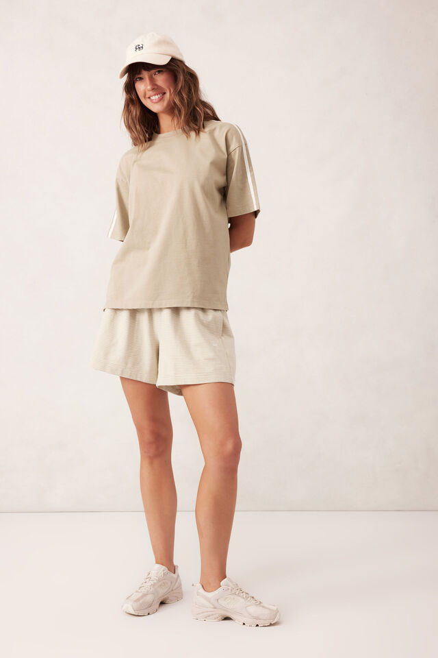 Sporty Tape Tee, MATCHA FRESH ECRU TAPE