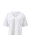 Boxy V Neck Tee, WHITE - alternate image 2