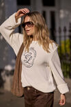 Hayden Oversized Knitted Crew, MILK SPORT - alternate image 5