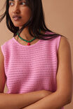 Margot Mesh Knit Tank, HIBISCUS PINK - alternate image 5