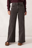 Evie Wide Leg Jean, WASHED BLACK - alternate image 4