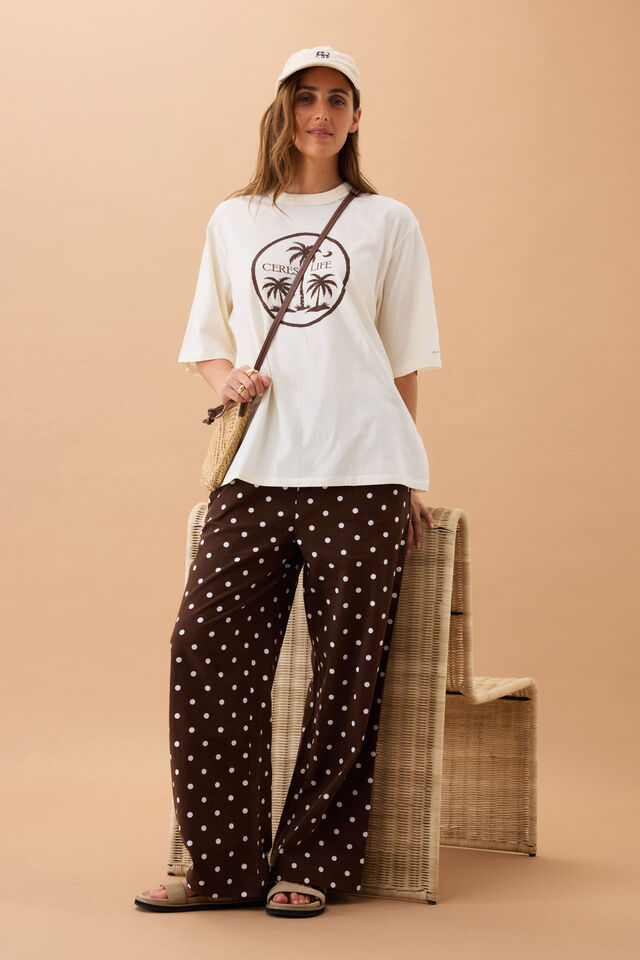 Liv Oversized Tee, SHELL/ISLAND PALMS