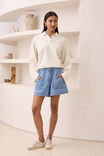 Elke Collared Tie Top, BUFF - example image 4
