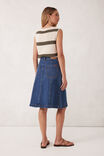 Knee Length Skirt, TRUE INDIGO - alternate image 3