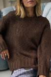 Sage Chunky Knit Crew, CHOCOLATE - alternate image 5