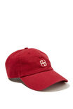 Ceres Monogram Cap, DEEP RED/ECRU STITCH - alternate image 2