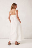 Folk Midi Dress, WHITE - alternate image 5