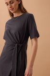 Allora Tie Midi Tee Dress, PHANTOM - alternate image 4