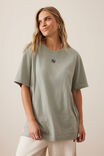 Lola Longline Step Hem Tee, SOFT SAGE/ PHANTOM CERES MONOGRAM EMBROIDERY - alternate image 5