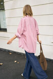 Peta Oversized Shirt, PINK CLAY STRIPE - alternate image 5