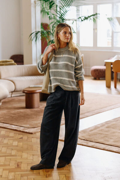 Gemma Pleat Pant, WASHED BLACK