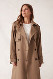 Longline Trench Coat, WARM TAUPE - alternate image 4