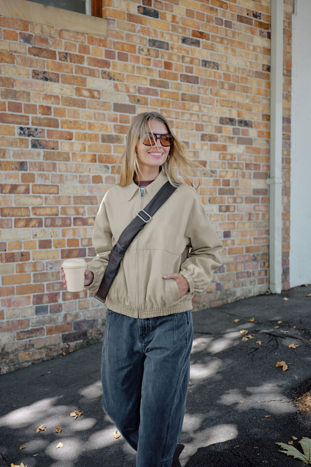 Annie Bomber Jacket, ASH GREEN