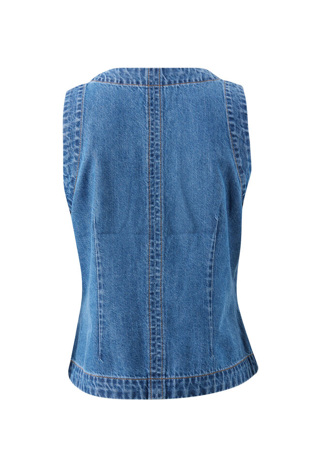 Summer Denim Vest, FRESH INDIGO