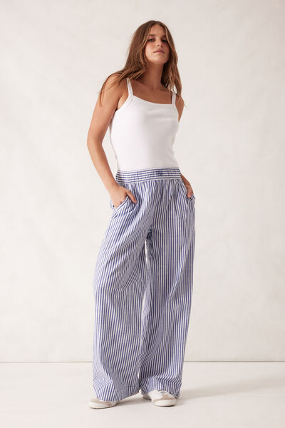 The Lounge Pant, CLASSIC BLUE WHITE STRIPE