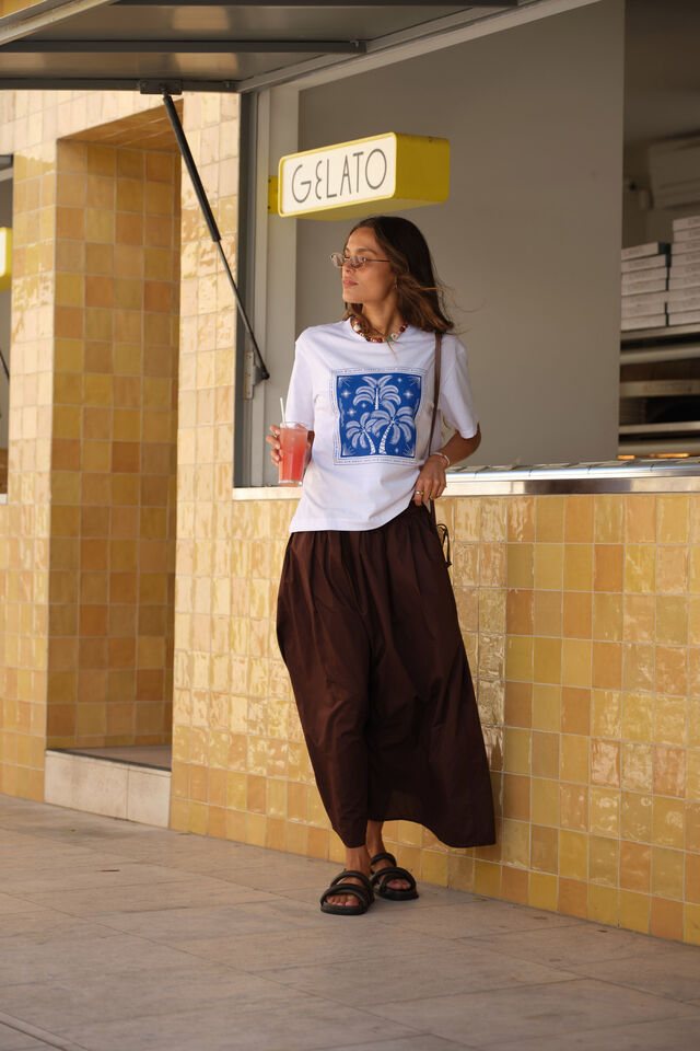 Florence Maxi Skirt, CHOCOLATE