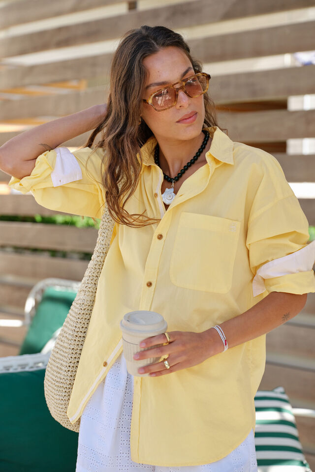 Peta Oversized Shirt, SUNNY YELLOW