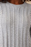 Cable Knit Dress, GREY MARLE - alternate image 7