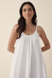 Doublecloth Strappy Midi Dress In Organic Cotton, WHITE - alternate image 5
