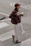 Isla Oversized Slouchy Crew, CHOCOLATE HERITAGE LOGO - alternate image 6