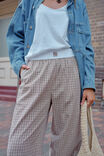 The Lounge Pant, TOFFEE CHECK - alternate image 4