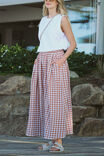 Gingham Maxi Skirt, BURNT CARAMEL WHITE GINGHAM - alternate image 3