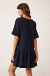 Short Sleeve Tunic Mini Dress, FRESH NAVY - alternate image 3