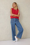 Wide Leg Stitch Pocket Jean, INDIGO - alternate image 1